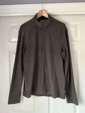 Killtec Men's Charcoal Grey Fleece 1/4 Zip Long Sleeve Pullover Top XL